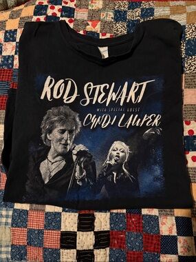 2018 Rod Stewart Concert Tee with Cindy Lauper Medium